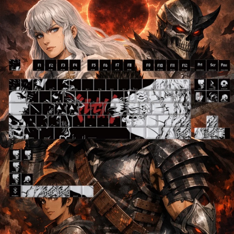 BERSERK Theme Anime Keycap 98  - огляд і ціна Tablet Accessories Keyboard
